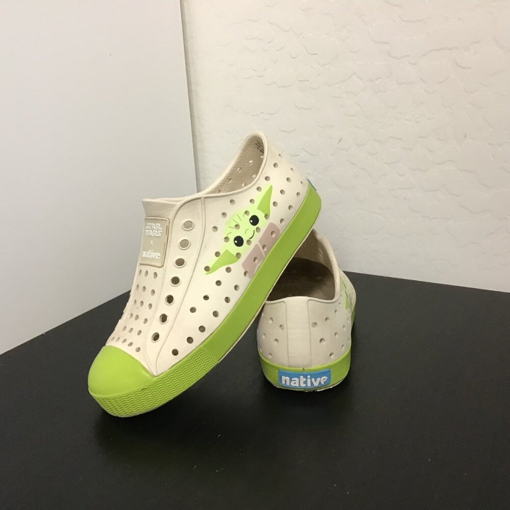 Native Kids Sneakers in Cream and Green